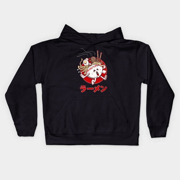 Ramen Run Kids Hoodie by juanotron